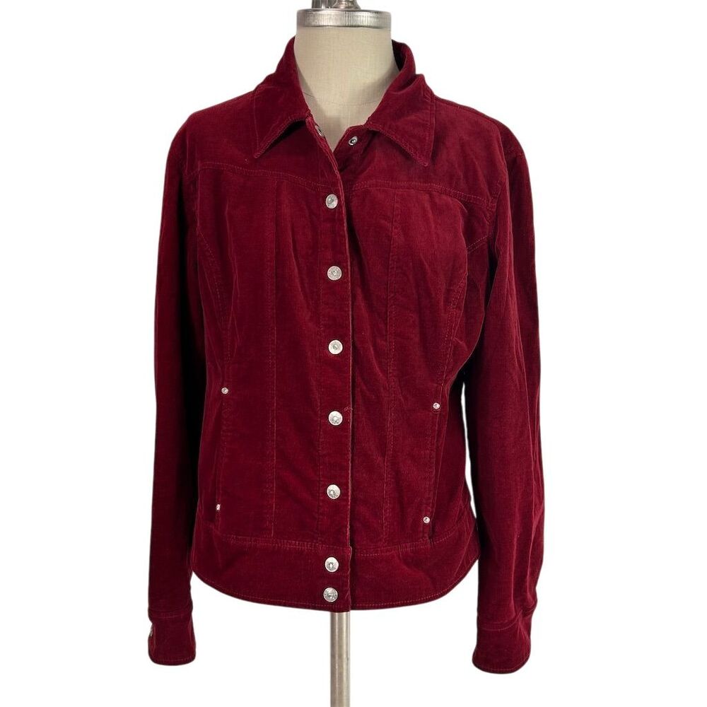 A.M.I. Women's Vintage, Corduroy, Western Red Jacket Size M Casual
